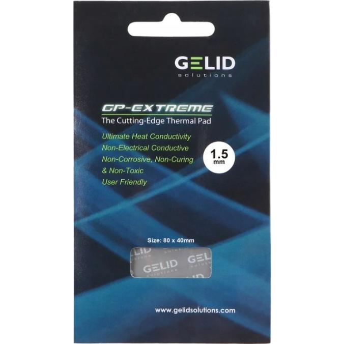 Hővezető lap 12 W/mK 80 x 40 x 1,5 mm, Gelid TP-GP01-C (TP-GP01-C)
