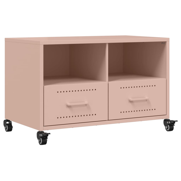 Mueble Para Tv Acero Laminado En Frío Rosa 68x39x43,5 Cm Vidaxl
