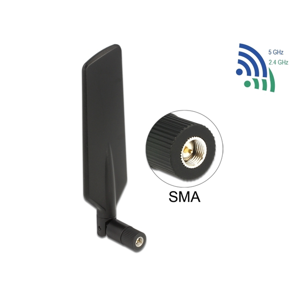 Dualband Antenne (schwarz, WLAN, LTE)