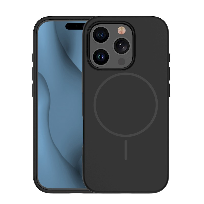 Fusion Apple iPhone 16 Pro Max Mágneses Hátlapvédő Telefontok - Fekete (FSN-ST-IP16PM-BK)