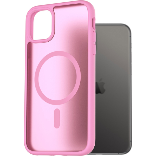 AlzaGuard Matte Case Compatible with Magsafe iPhone 11 levendula-rózsaszín tok