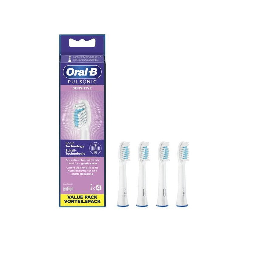 Braun Pulsonic Sensitive 4 darabos Elektromos Fogkefefej Szett (4210201299158)