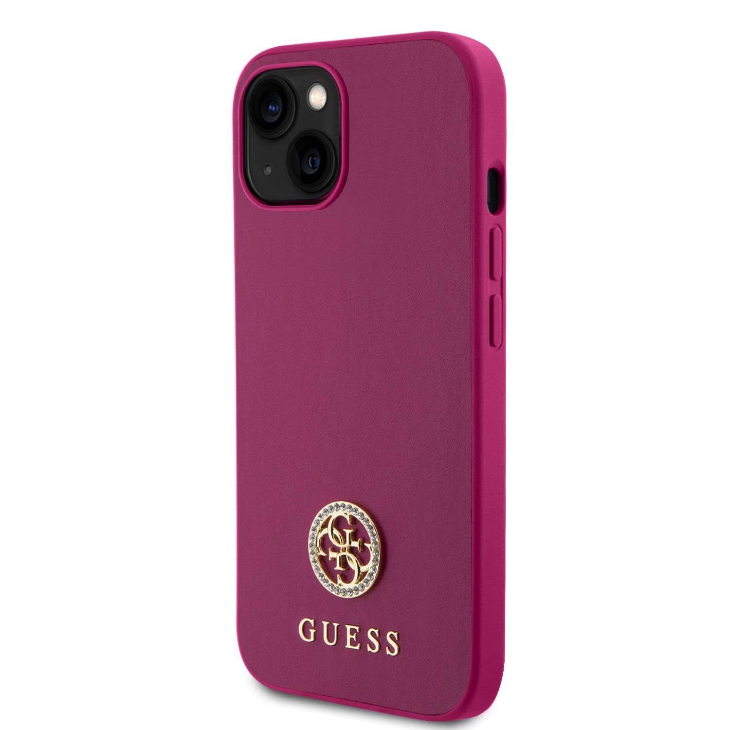 Guess 4G Strass Metal Logo Apple iPhone 15 Tok - Pink (GUHCP15SPS4DGPP)