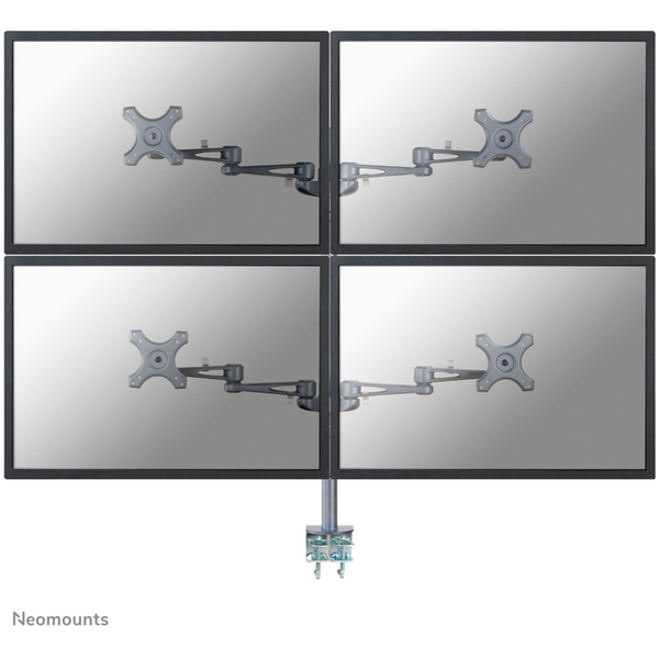 Neomounts FPMA-D935D4 flat panel bureau steun 68,6 cm (27") Zilver