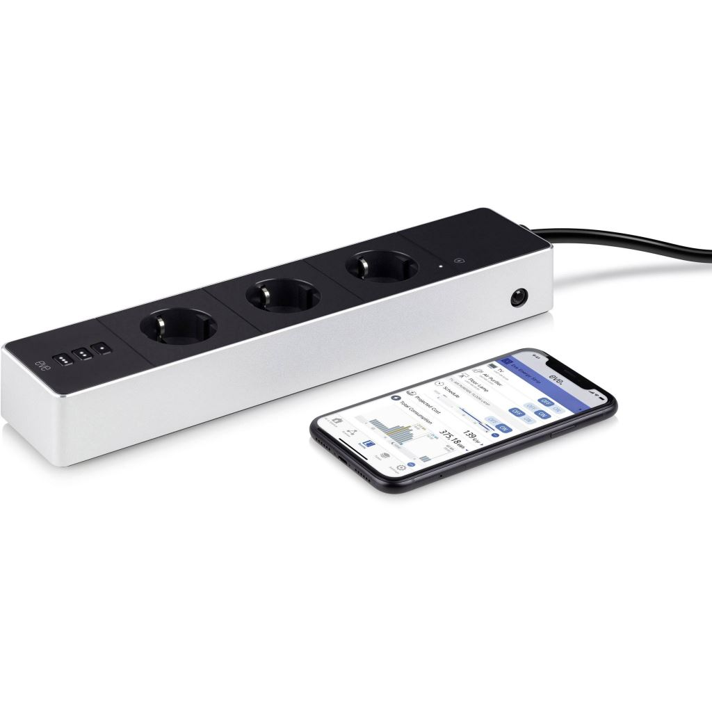 Eve home 10EAZ8301 WiFi elosztó 3 részes Fekete, Fehér Védőérintkezős 1,9m (10EAZ8301)