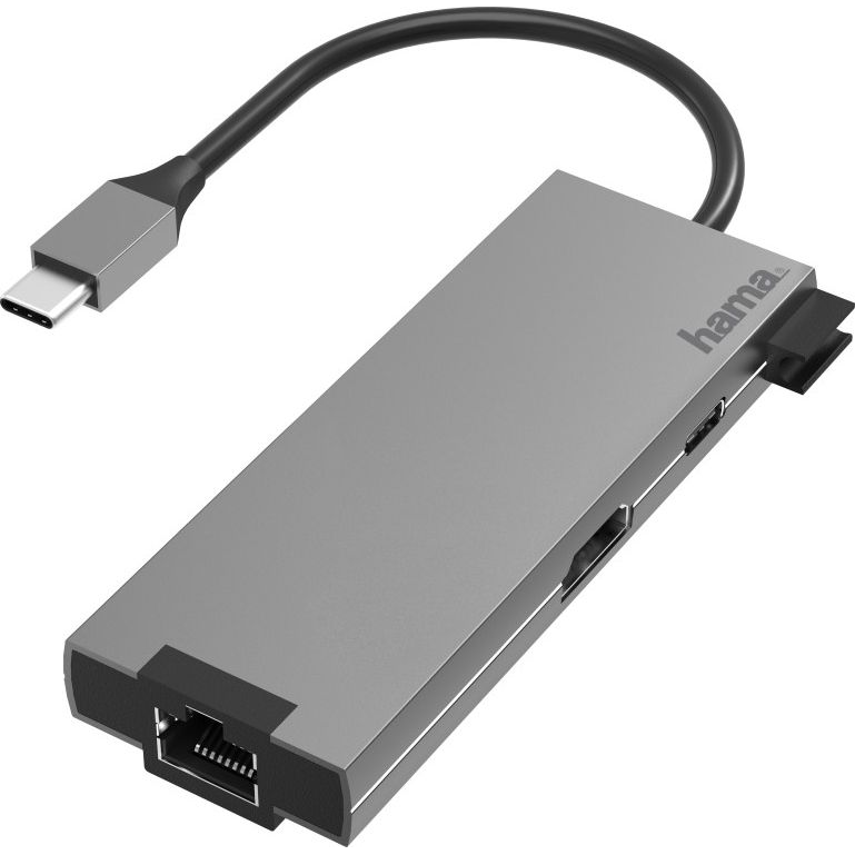Hama 00200109 dokovacia stanica a replikátor portov USB 3.2 Gen 1 (3.1 Gen 1) Type-C Šedá (002001090000)
