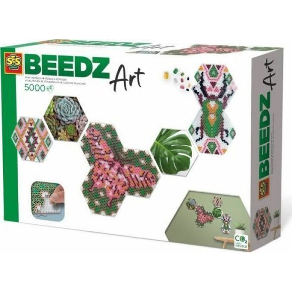 SES Creative Beedz Hex tiles Botanical