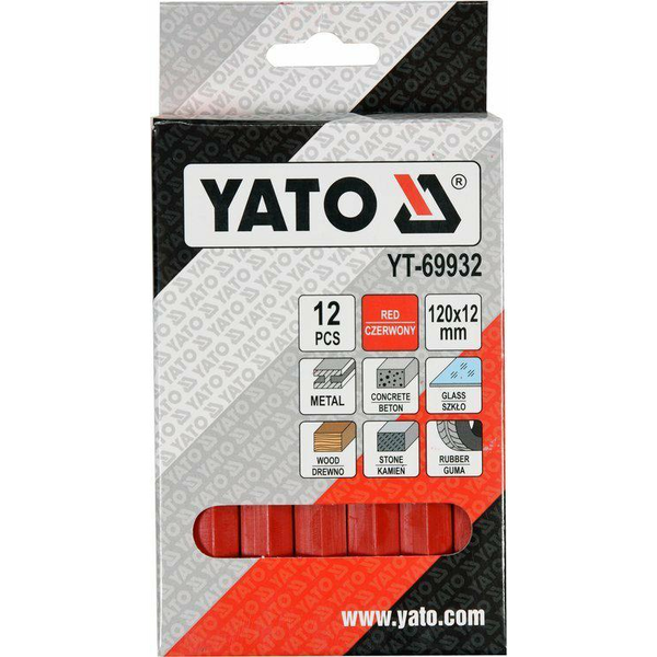 YATO Zsírkréta piros (12 db/csomag)