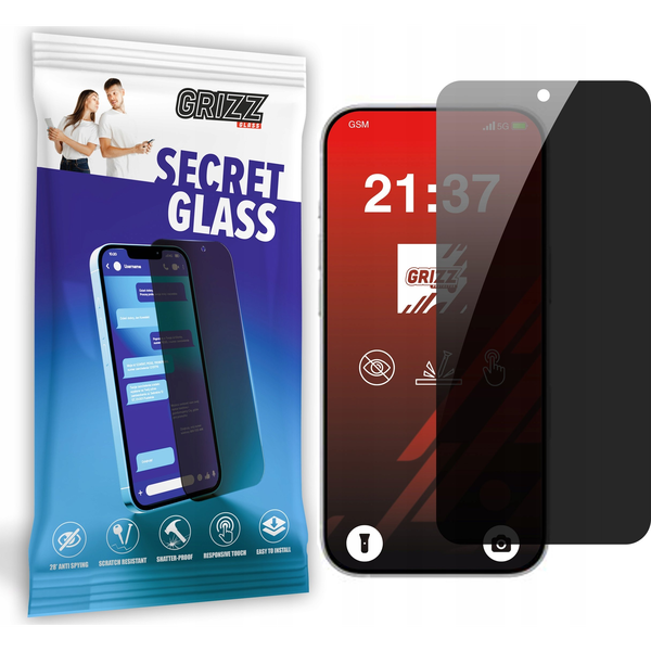  GrizzGlass Szkło prywatyzujące GrizzGlass SecretGlass do Apple iPhone 16 Plus