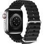 Curea silicon DuxDucis Ocean Wave compatibila cu Apple Watch 4/5/6/7/8/SE 42/44/45mm Black