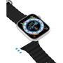 Curea silicon DuxDucis Ocean Wave compatibila cu Apple Watch 4/5/6/7/8/SE 42/44/45mm Black