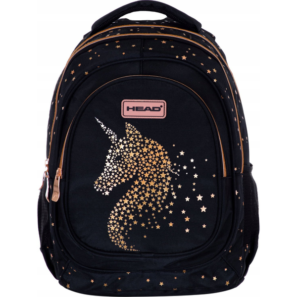 Head Unikornisos Ergonomikus Iskolatáska - 39 cm, Arany