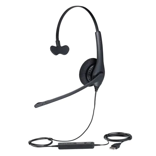 Jabra Biz 1500 Mono USB Слушалки Жичен Лента за глава Офис/Център за обаждания Bluetooth Черен