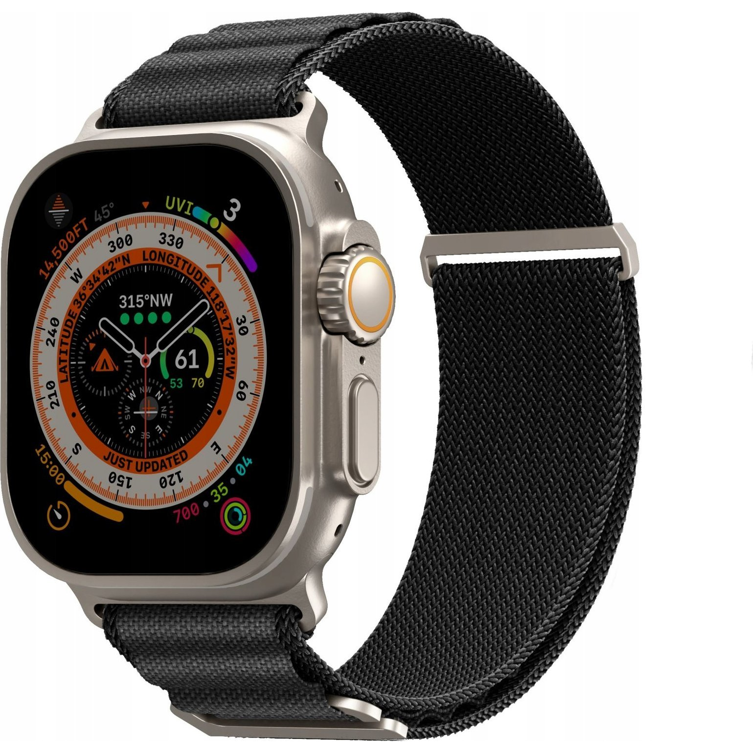 SKINARMA Kobu Apple Watch állítható szíj 49/45/44/42MM fekete SP113468 (SP113468)
