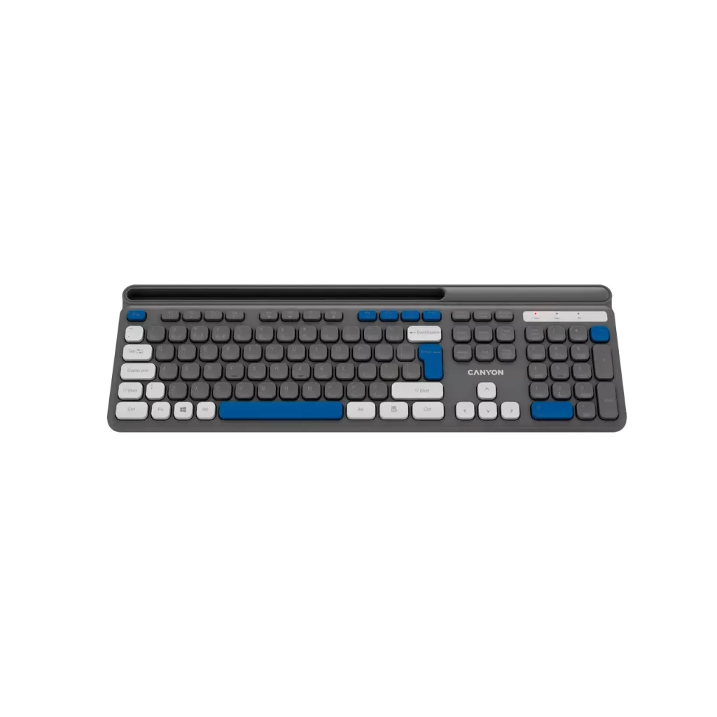 Клавиатура Canyon HKB-W03 EN/HU AAA — CNS-HKBW03DG-HU, унгарска подредба, сива
