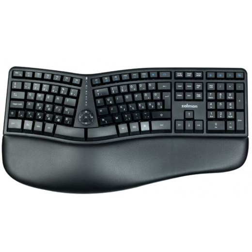 Zalman ZM-K690M Ergonómikus billentyűzet + egér USB-B fekete (ZM-K690B)