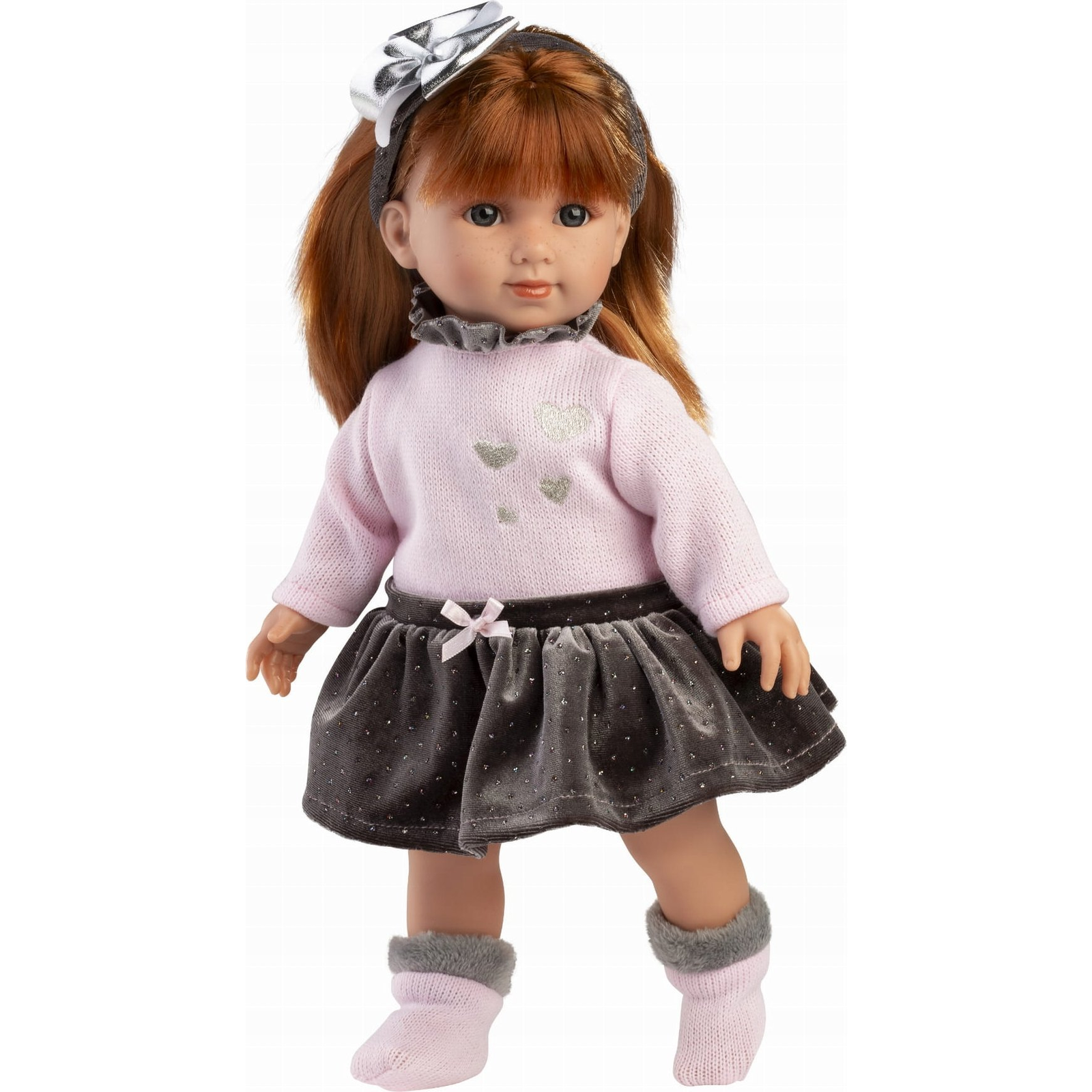 Llorens: Nicole 35cm-es baba fekete szoknyában (GXP-919787)