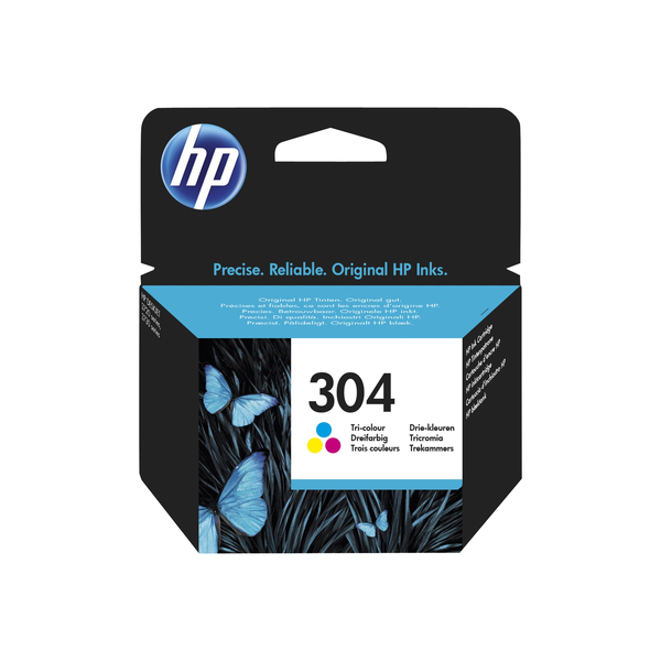 HP 304 Tri-color Original Ink Cartridge inktcartridge 1 stuk(s) Origineel Normaal rendement Cyaan, Magenta, Geel