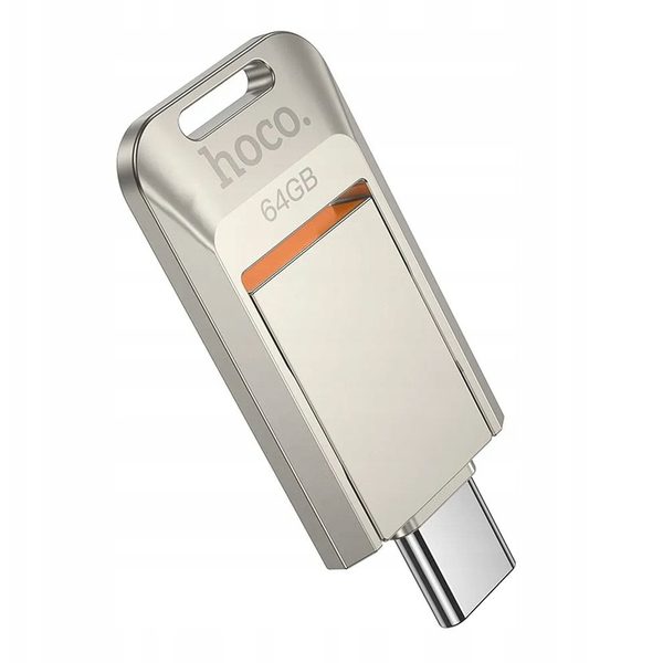 Flash disk Hoco UD17 64 GB USB 3.0 a USB 3.1 typ C, stříbrný