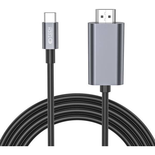 TECH-PROTECT ULTRABOOST KABEL TYPE-C NA HDMI 4K 60HZ 200CM ČRN KABEL