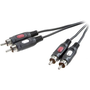 SpeaKa Professional RCA Audio Csatlakozókábel [2x RCA dugó - 2x RCA dugó] 1.50 m Fekete