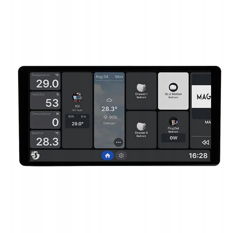 SHELLY Wall Display X2i Fali vezérlőpanel és villanykapcsoló Wi-Fi/Bluetooth fekete (ALL-KAP-WDX2I-B)