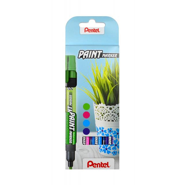 PENTEL MMP20-4COL Paint Marker, élénk színek - 4 db szett (MMP20-4COL)