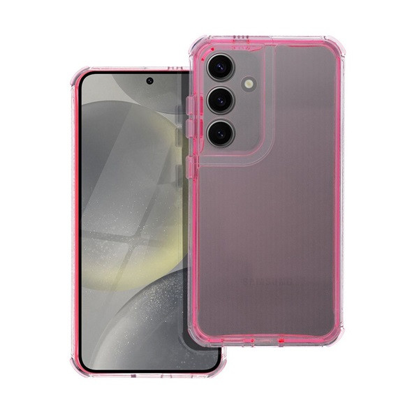 Matrix Samsung Galaxy A55 5G hátlap tok kameravédő peremmel, rózsaszín