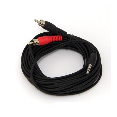 Audiokabel 3,5mm > StereoCinch (schwarz, 5 Meter)