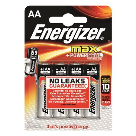 Energizer Max alkáli AA ceruzaelem (4db/csomag) (E300112503) (E300112503)