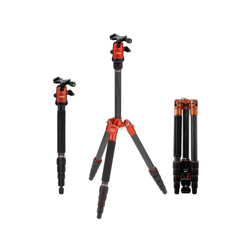Tripod Rollei Compact Traveler No. 1 Carbon 142 cm oranžová (22579)