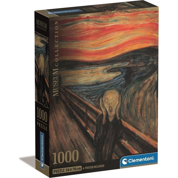 Clementoni Museum Collection Munch The Scream Puslespil 1000 stk Kunst
