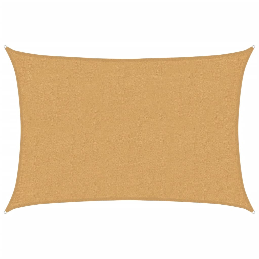 homokszínű négyszögletű HDPE napvitorla 160 g/m² 2x2,5 m (4002028)