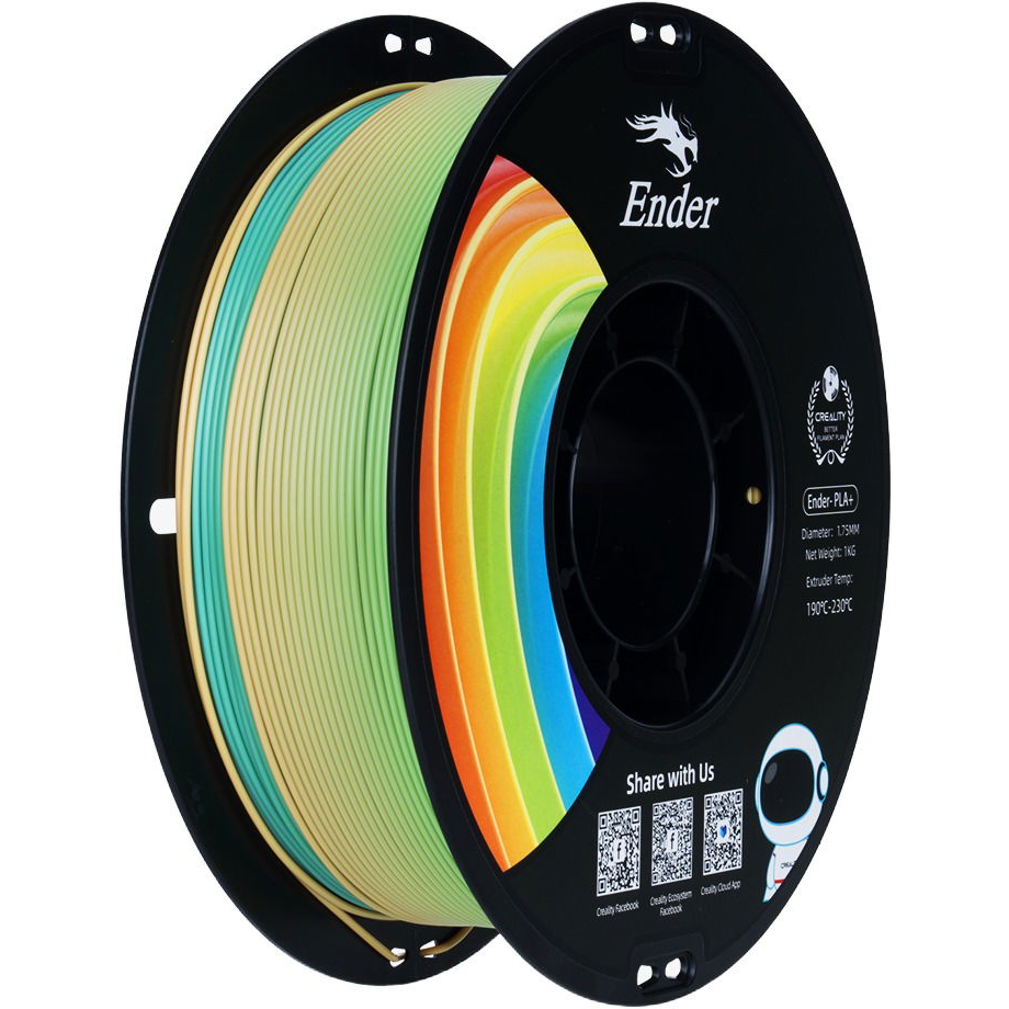 Creality 1,75mm PLA black neutral tray - 1kg, gradient (EN-PLA+ Rainbow)