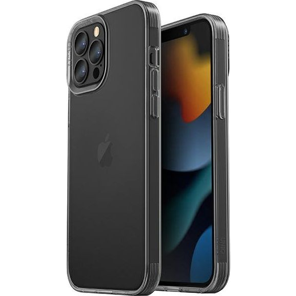 Uniq Hybrid Air Fender Apple iPhone 13 Pro Max Szilikon tok - Fekete/Átlátszó (UNIQ460GRY)