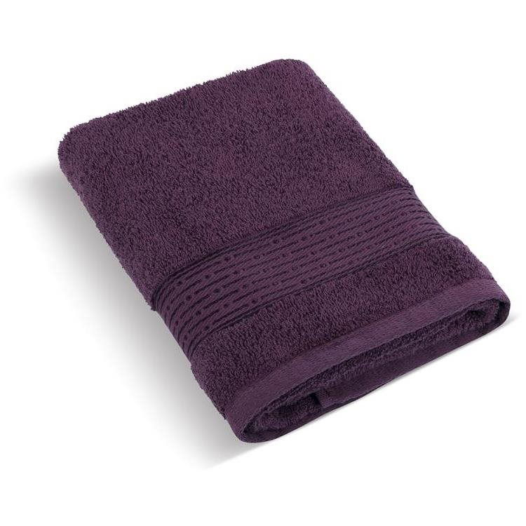 Bellatex Terry Collection Stripe - Towel 17/28 - 70 × 140 cm - dark burgundy (4442)