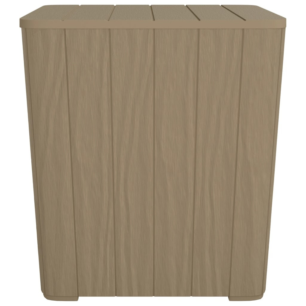 világosbarna polipropilén kerti asztal levehető fedéllel (364153)