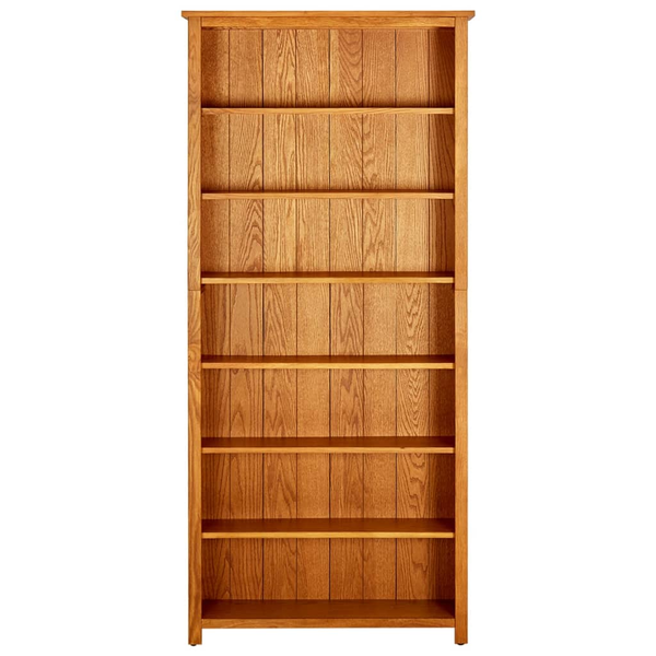 Bibliotecă cu 7 rafturi, 90 x 22,5 x 200 cm, lemn masiv stejar