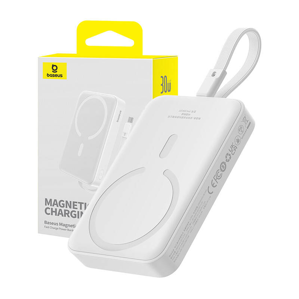 Baseus Magnetic Mini Powerbank 10000mAh 30W MagSafe Fehér