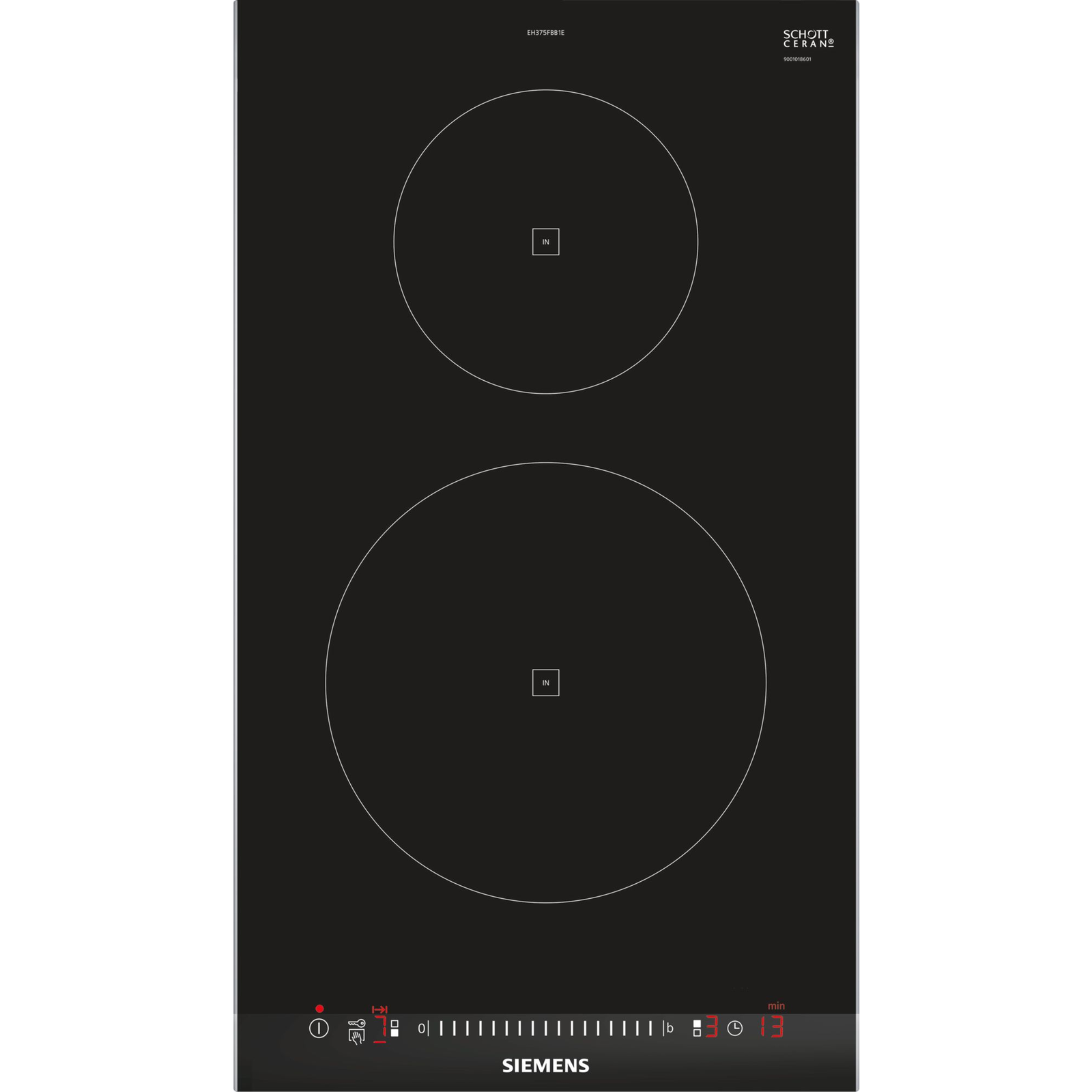 Siemens EH375FBB1E főzőlap Fekete Beépített Zónás indukciós főzőlap 2 zóna (EH375FBB1E)
