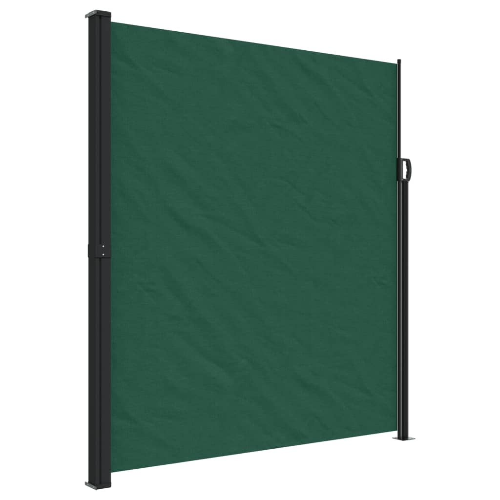 sötétzöld behúzható oldalsó napellenző 220 x 600 cm (4004575)