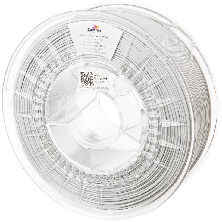 Spectrum 3D nyomtatószál, Premium PLA, 1,75 mm, Light Grey, 1 kg (80115)