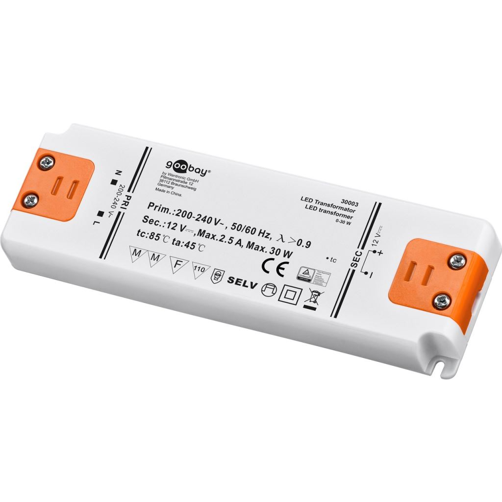 Goobay LED transzformátor 12V(DC)/30W (30003) (go30003)