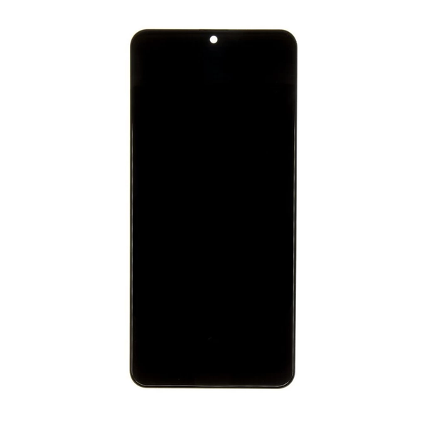 LCD kijelző + Érintő egység + Előtok Samsung A315F Galaxy A31 készülékhez fekete