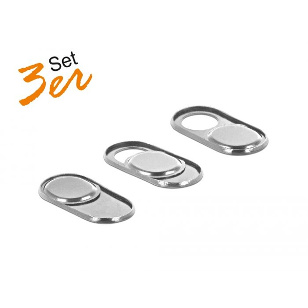 DELOCK Webcam Abdeckung Notebook, Tablet, Smartphone 3St sil