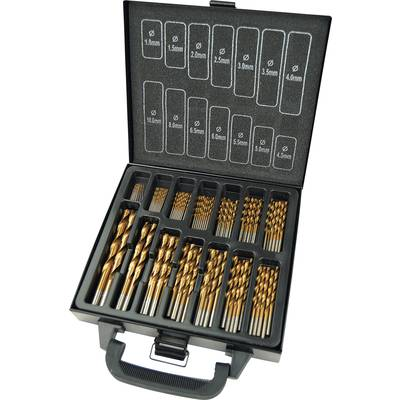 Brüder Mannesmann M54399 HSS Fém spirálfúró készlet 99 részes TiN Hengeres befogószár 1 készlet (M54399)