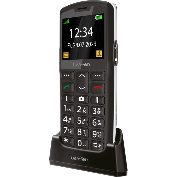 Bea-fon Silver Line SL260 Feature Phone Dual-Sim black silver (SL260_EU001BS)