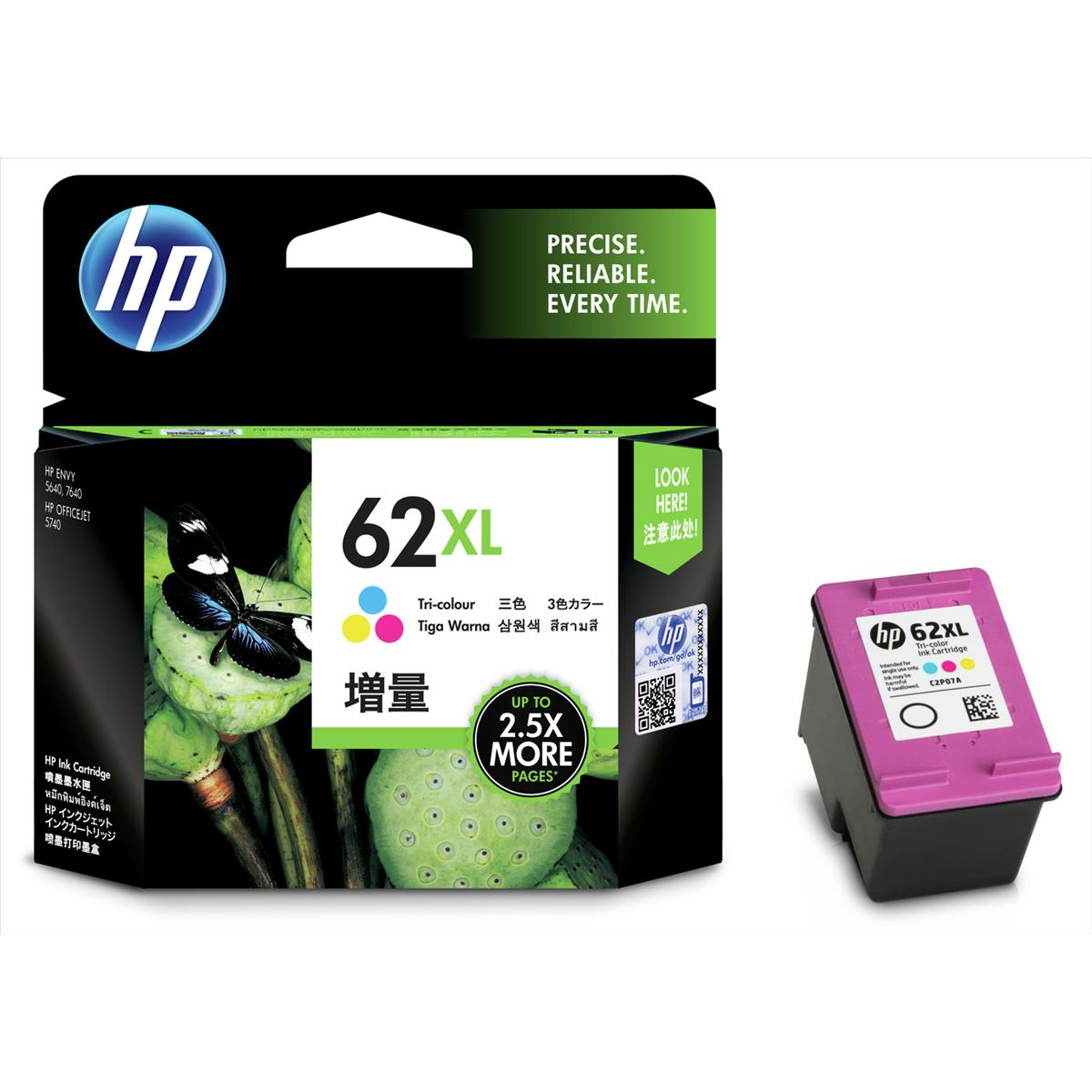 HP C2P07AE (62XL) Color tintapatron (C2P07AE)