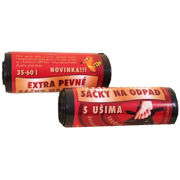 VIPOR LDPE univerzális, fülekkel, 35-60 l, 10 db (8594030941256)