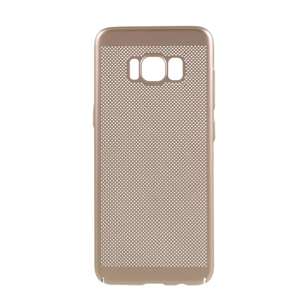 Műanyag telefonvédő (gumírozott, lyukacsos minta) ARANY [Samsung Galaxy S8 (SM-G950)] (5996457697960)